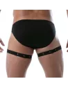 leg harness black from the back