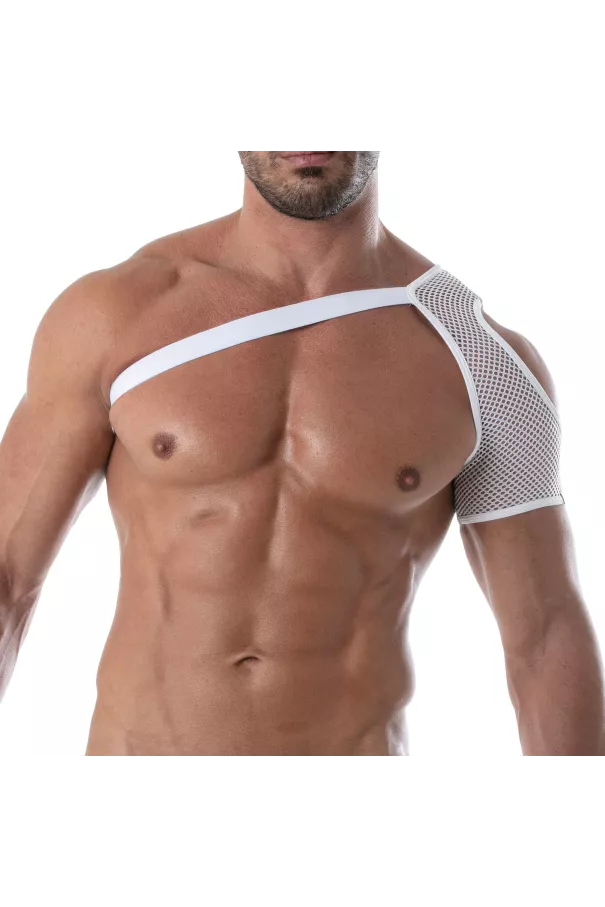 Circuit Mesh Shoulder Harness - White|Tof Paris