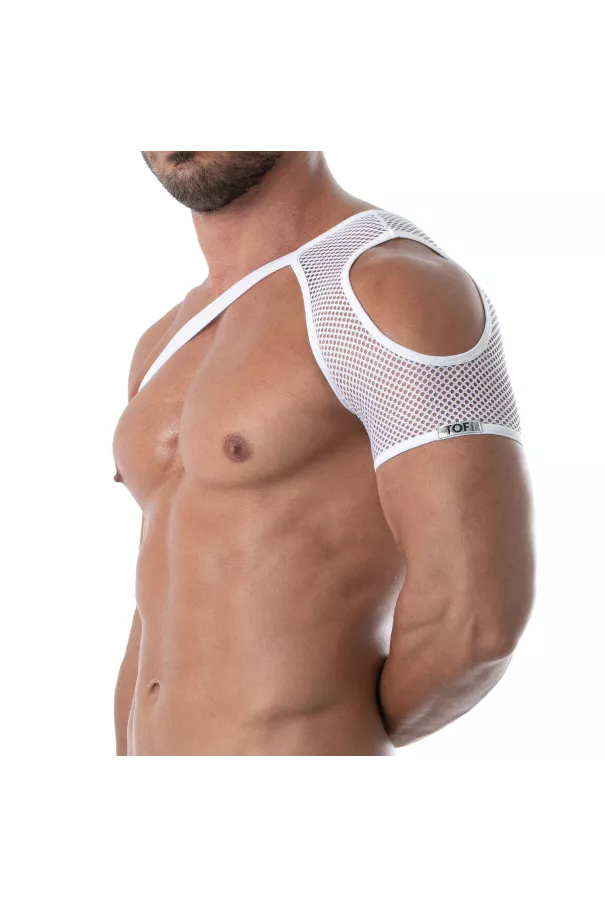 Circuit Mesh Shoulder Harness - White|Tof Paris