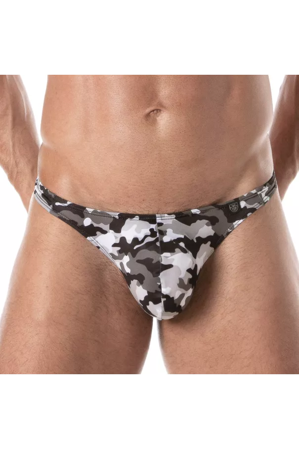 Iconic Swim Thong Grey camouflage