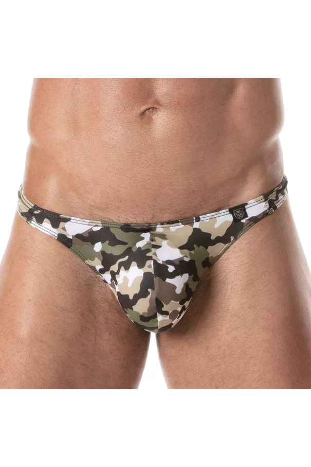 Iconic Swim Thong Khaki camouflage