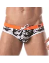 Iconic Swim Briefs - Camo Grey