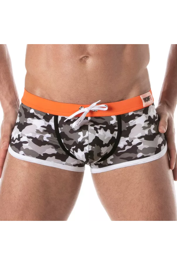 Iconic Swim Trunks - Grey Camouflage