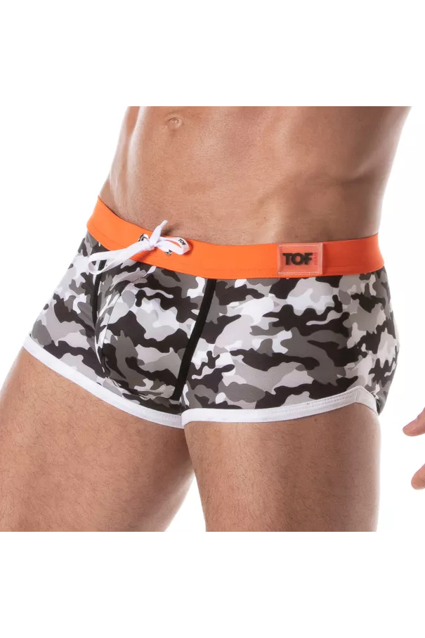 Iconic Swim Trunks - Grey Camouflage