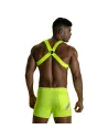 Fetish Harness - Neon Yellow - For Men - Back