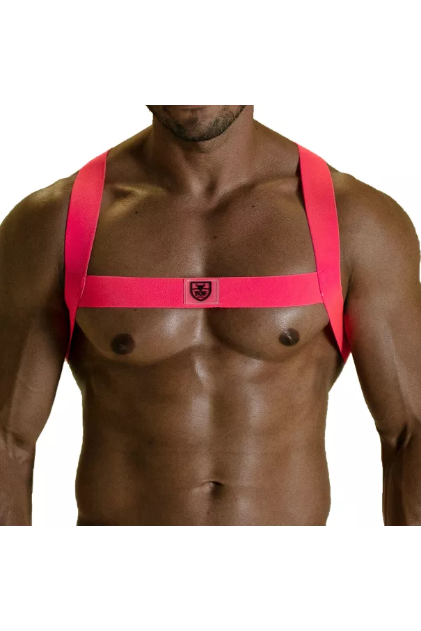Fetish Elastic Harness Neon - Pink