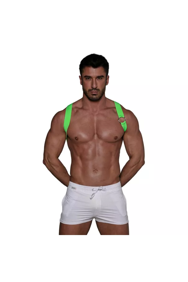Men Party Boy Elastic Harness Neon Green From Face