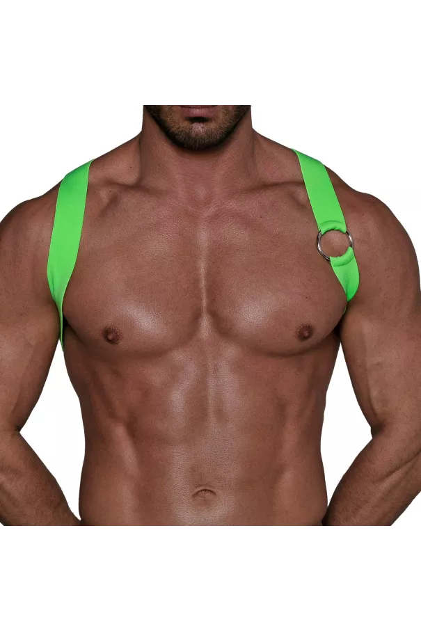Party Boy Elastic Harness Neon Green For Men