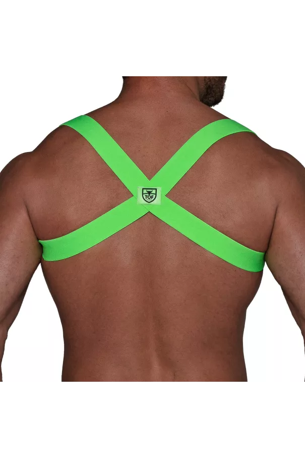 Harness Neon Green With Cross In The Back