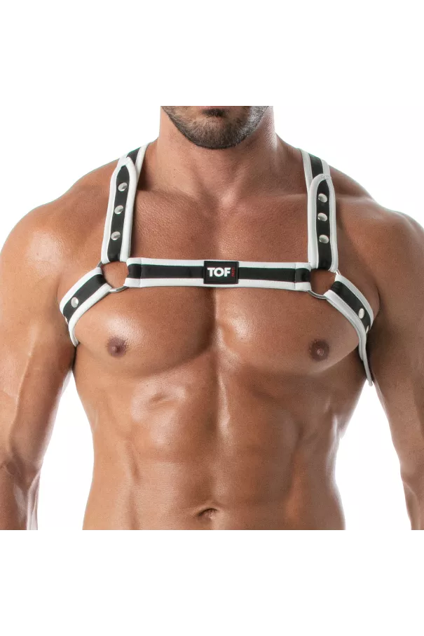 Neoprene Bulldog harness White