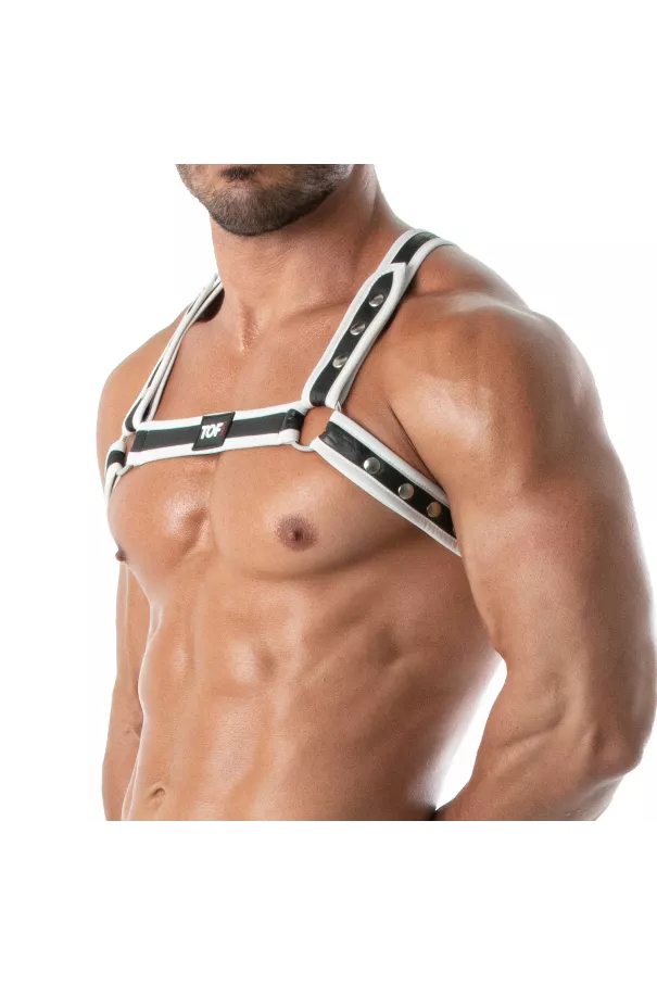 Neoprene Bulldog harness White