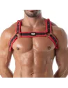 Neoprene Bulldog harness Red - For Men