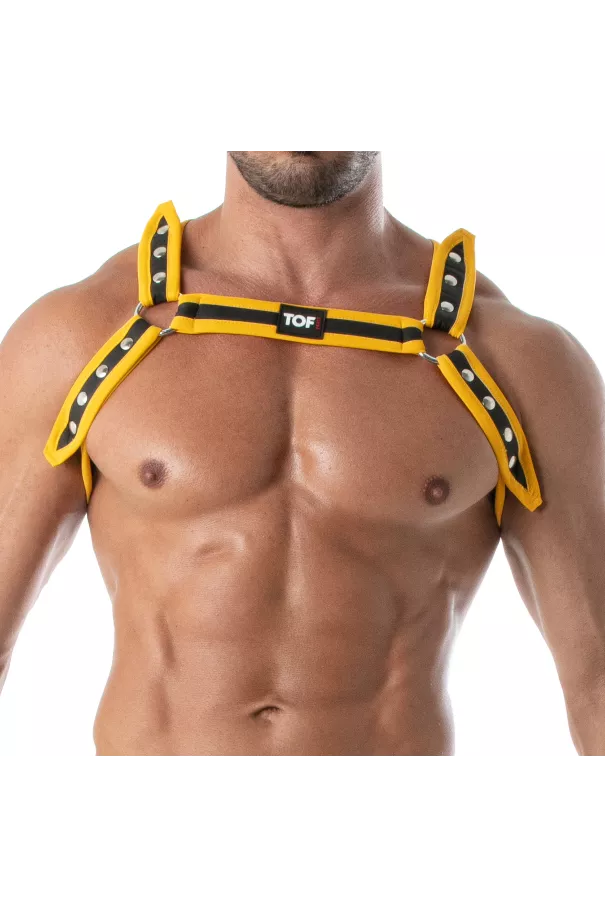 Neoprene Bulldog harness Yellow