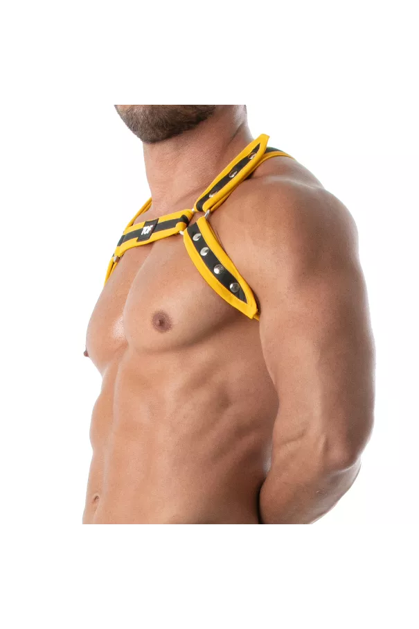 Neoprene Bulldog harness Yellow