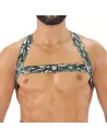 Fetish Elastic Harness Khaki Camouflage