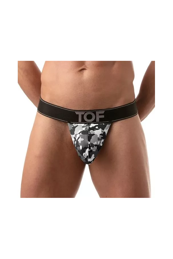 Iconic Stringless Thong- Camo Grey