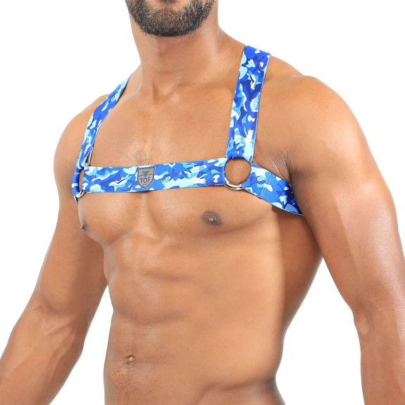 Elastic Harness Blue Camo - TOF-PARIS.com