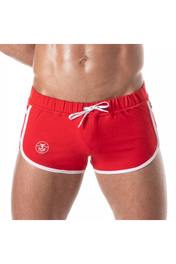 Sexy Retro Shorts Red - Men's Sexy Sport Shorts | TOF Paris