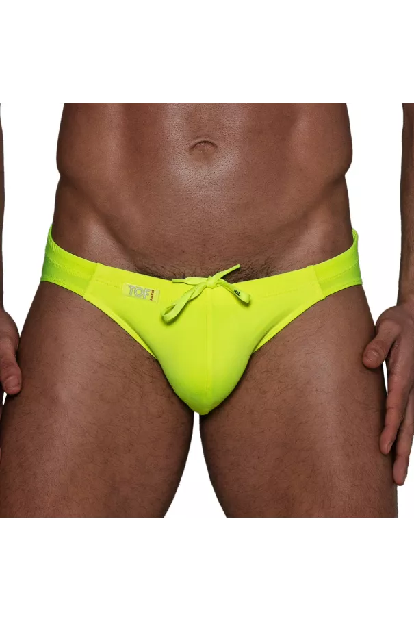 Neon Men's Mini Swim Brief Yellow - Sexy and Vibrant | TOF Paris