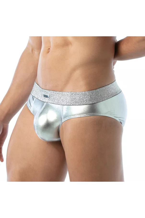 Magic brief silver from sideways