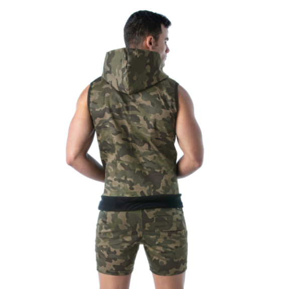 Army Sleeveless Hoodie