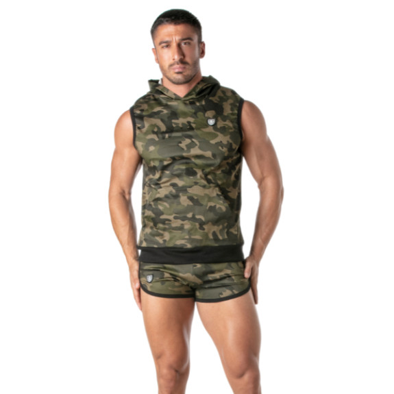 Army Sleeveless Hoodie
