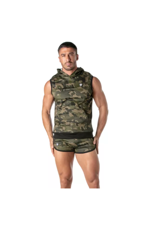 Army Sleeveless Hoodie