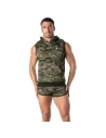 Army Sleeveless Hoodie