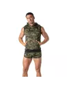 Army Sleeveless Hoodie