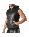 Kinky Zipped Pocket Sleeveless Hoodie