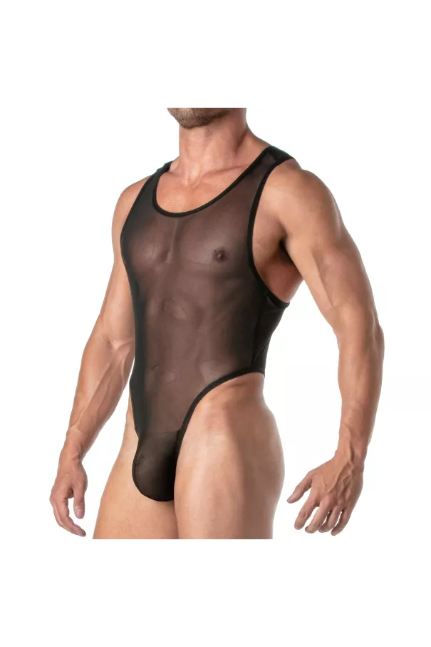 Men's mesh body thong