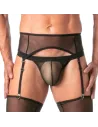 Mesh Garter Belt Set for men with a thong for men