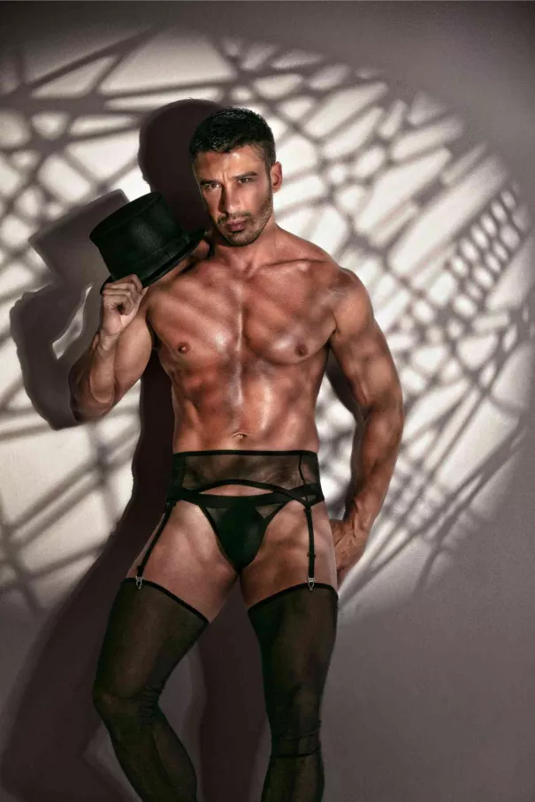Mesh Garter Belt Set for men first picture