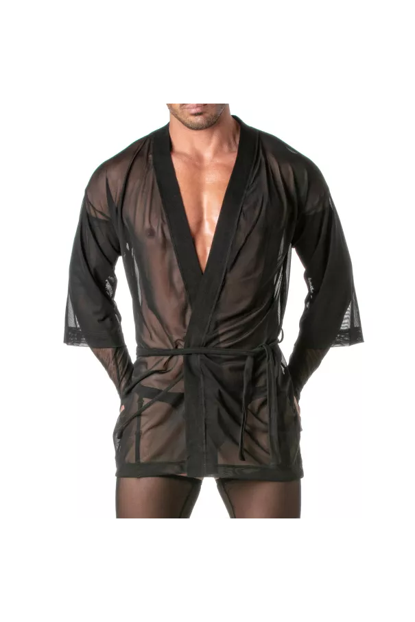Mesh Kimono Vest for men