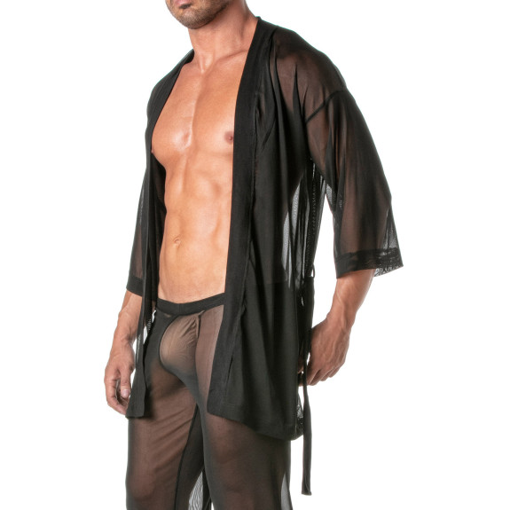 Mesh Kimono Vest for men