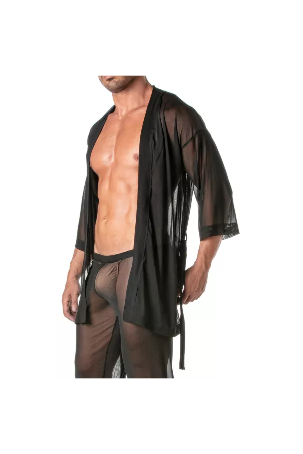 Mesh Kimono Vest for men