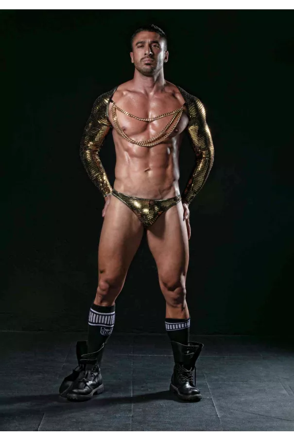 Glitter Bolero Gold for men