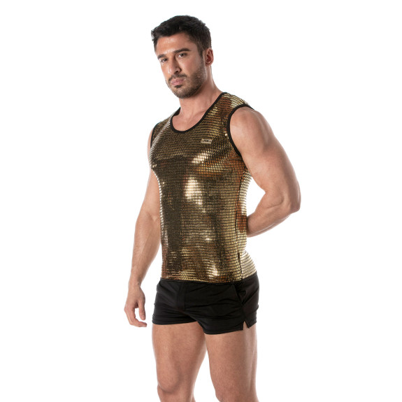 Glitter Tank Top Gold for men