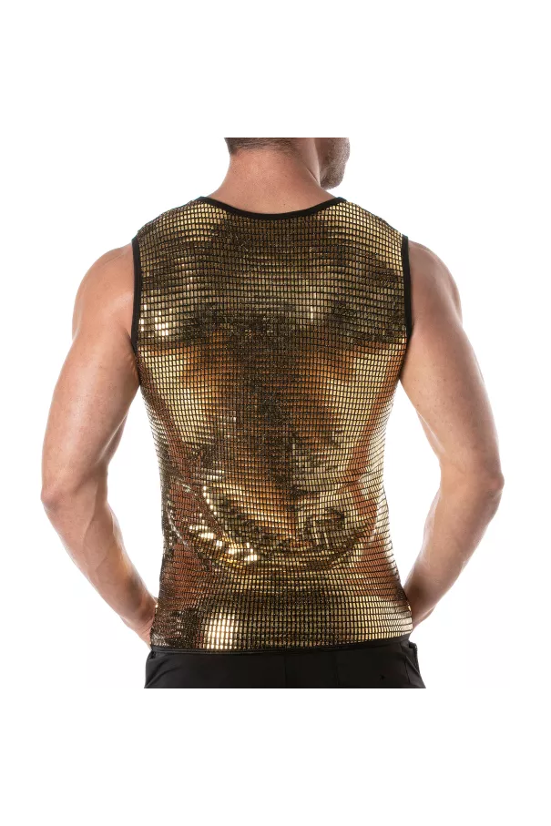 Glitter Tank Top Gold for men