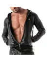 Leather Hoodie Vest for men