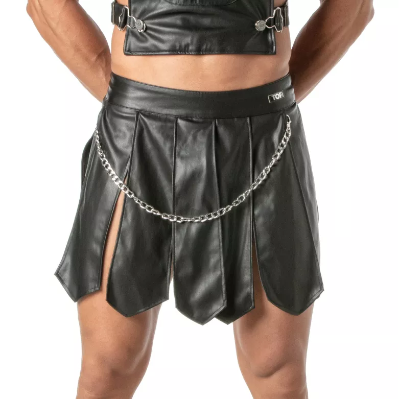 Skirt - For Men - Chains - Leather