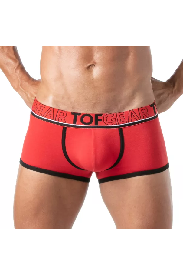 Champion Boxers red from face
