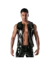 Vinyl zipped tank top black
