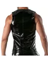 Vinyl zipped tank top black