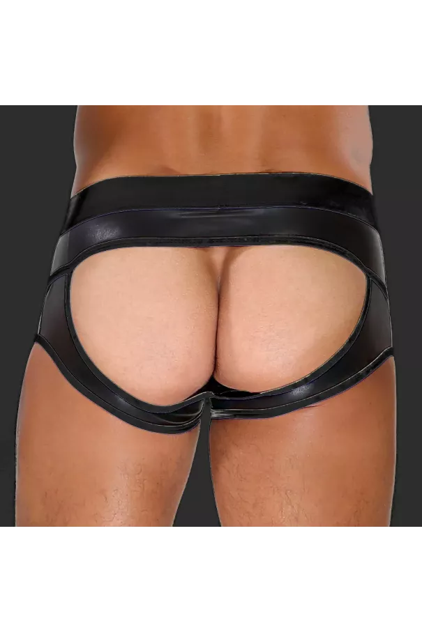 FETISH BOTTOMLESS BOXERS BLACK/WHITE