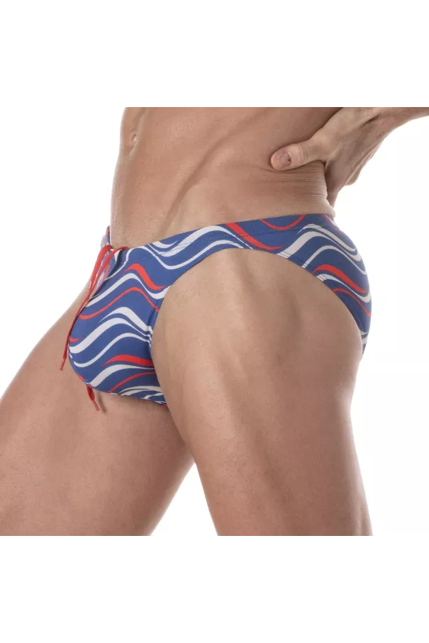 Mini Briefs Blue with wave
