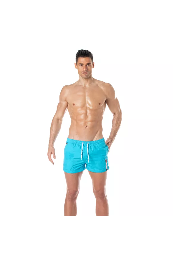 Mid Thigh Swim Shorts Turquoise
