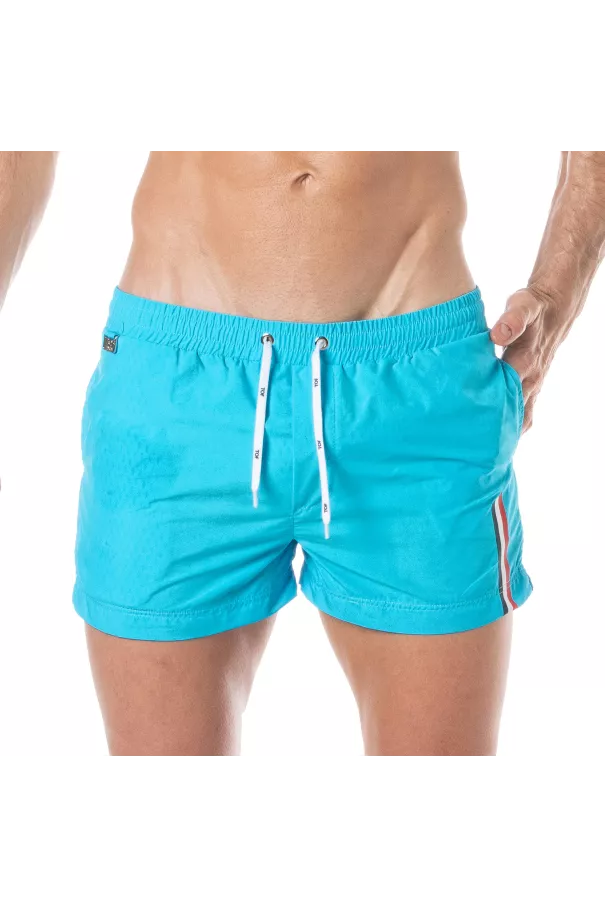 Mid Thigh Swim Shorts Turquoise