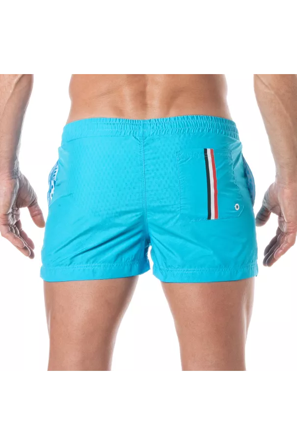 Mid Thigh Swim Shorts Turquoise