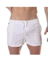 Mid Thigh Swim Shorts White